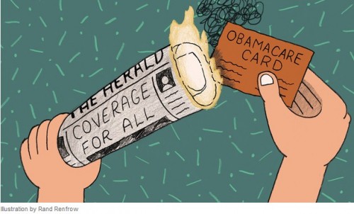 Obamacare burning