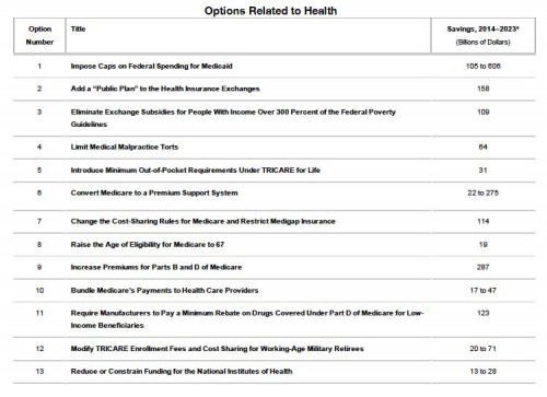 CBO fiscal options1