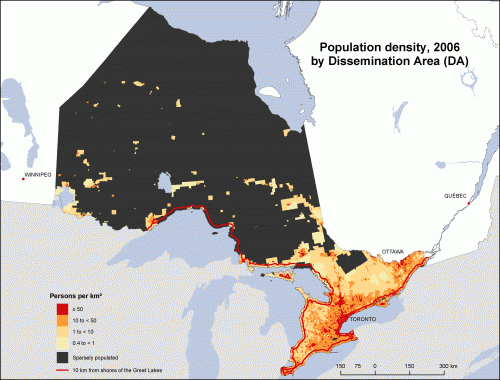Population Density of Ontario.