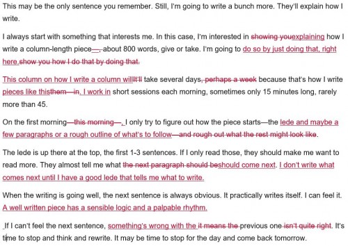 Edits made on day 2 of day 1's text. Click to enlarge.
