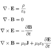 Maxwell's equations in differential equation form.