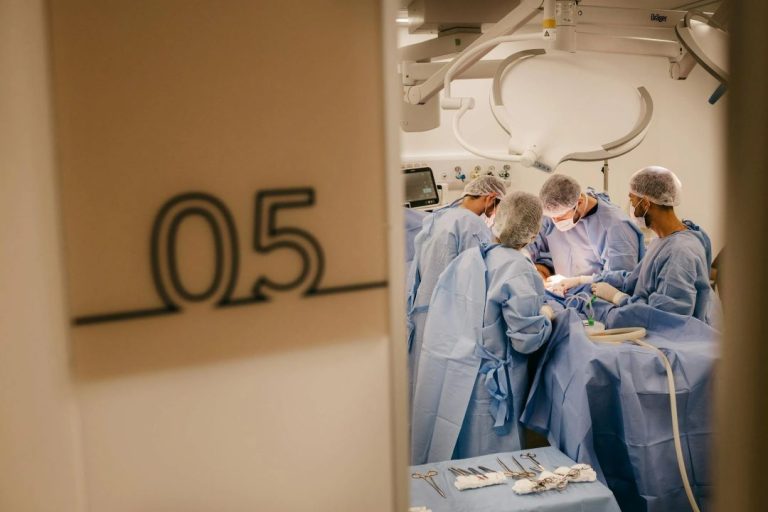 Surgeons in an operating room.